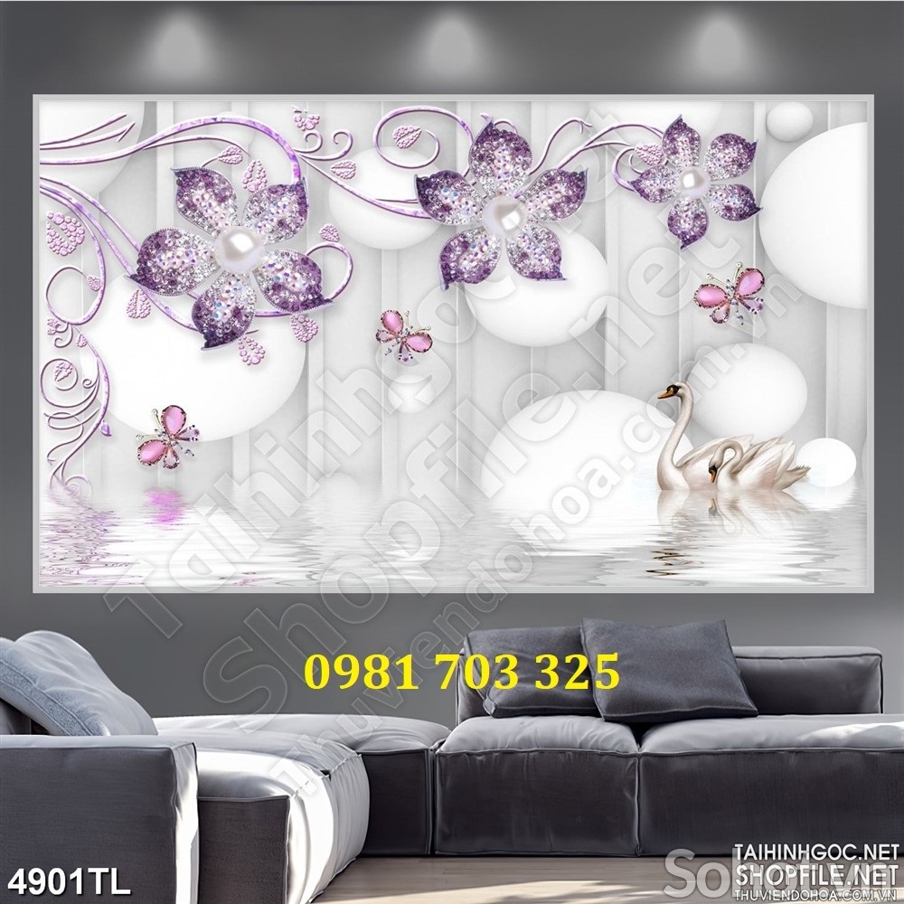 Tranh gạch hoa đẹp nhà