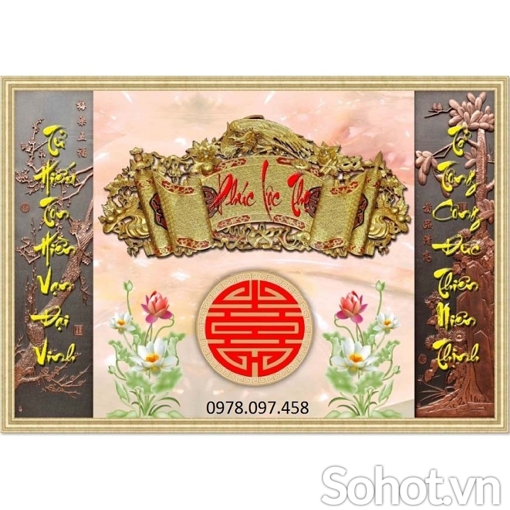 Gạch tranh phòng thờ