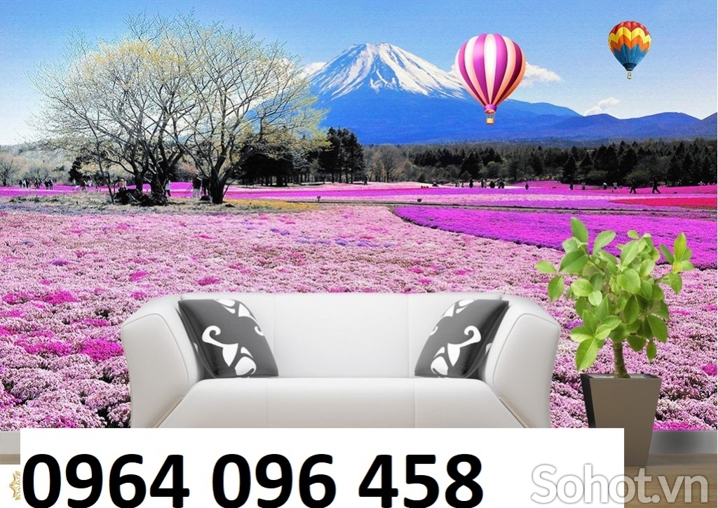 Tranh gạch 3d phong cảnh hoa cỏ - HBBV5