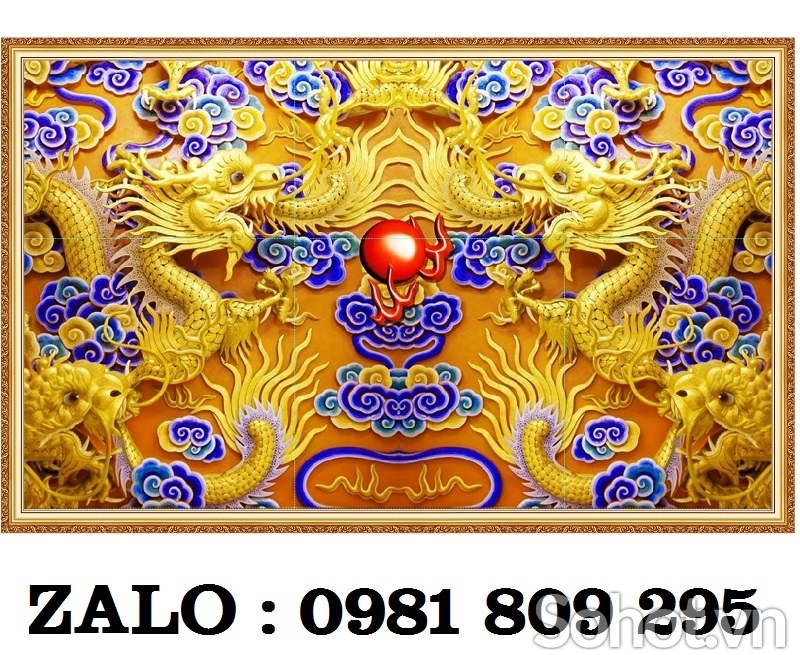 Tranh 3d rồng - tranh gạch men - JF06