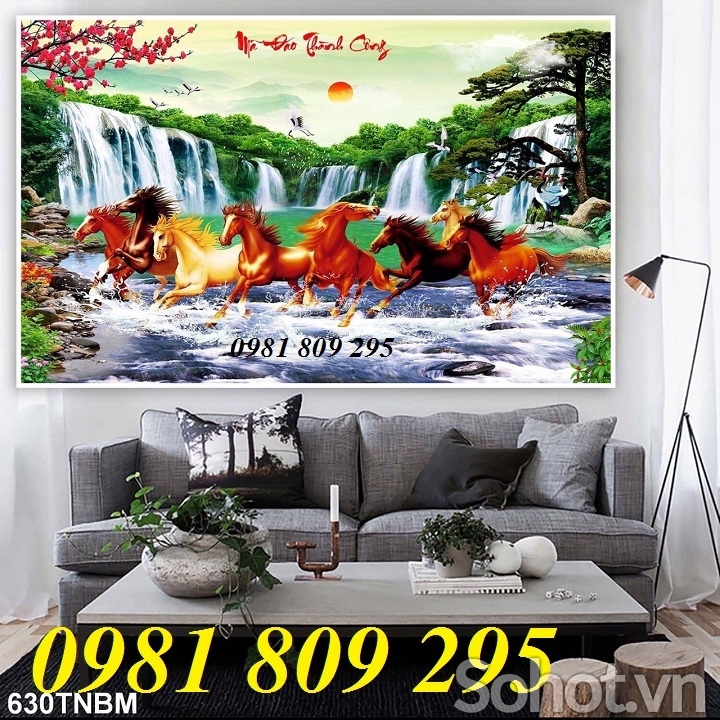 tranh gạch bát mã 3d