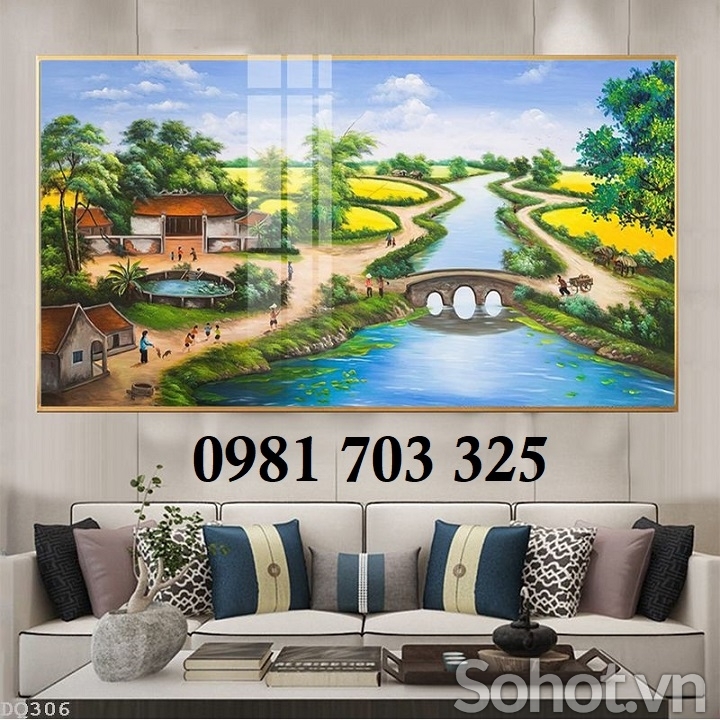 Gạch tranh 3D đồng quê đẹp