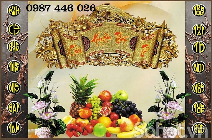Gạch tranh gạch men phòng thờ HP293