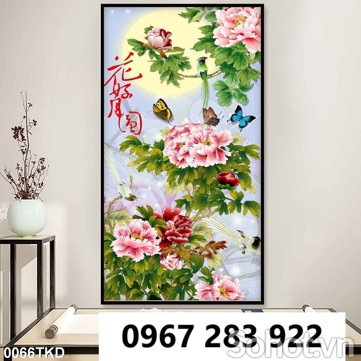 Tranh gạch 3d khổ dọc men