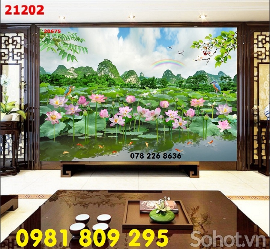 Tổng hợp mẫu tranh gạch 3d phòng khách đẹp Hn933