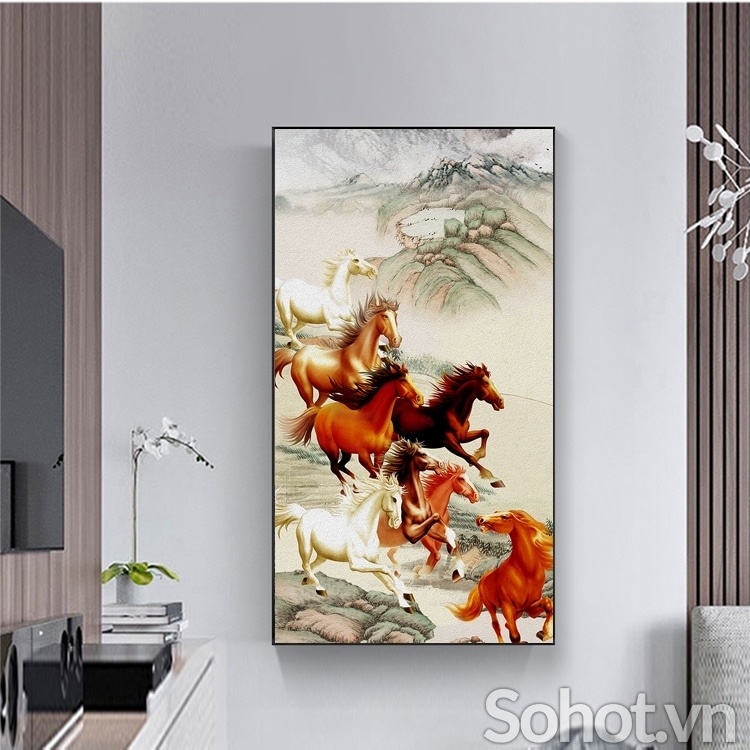 gạch tranh con ngựa 3d - CB77