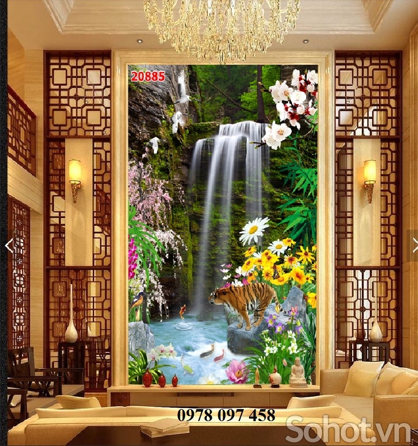 Trang trí phòng khách - tranh gạch men