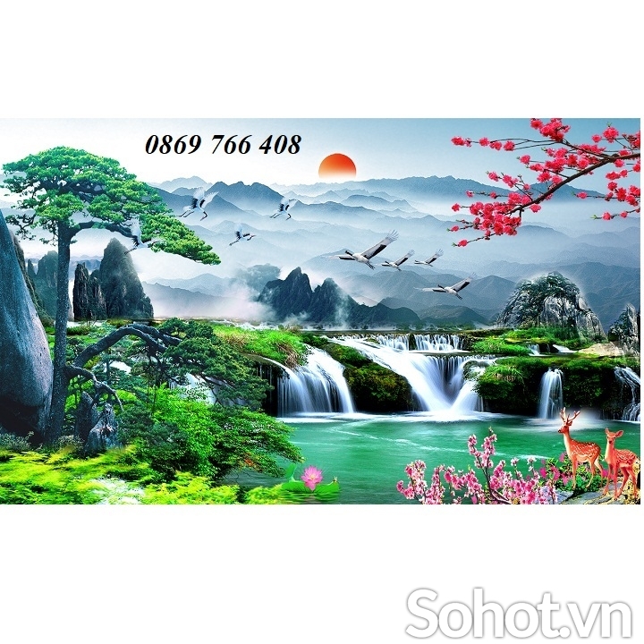 Tranh 3d phong cảnh sơn thủy