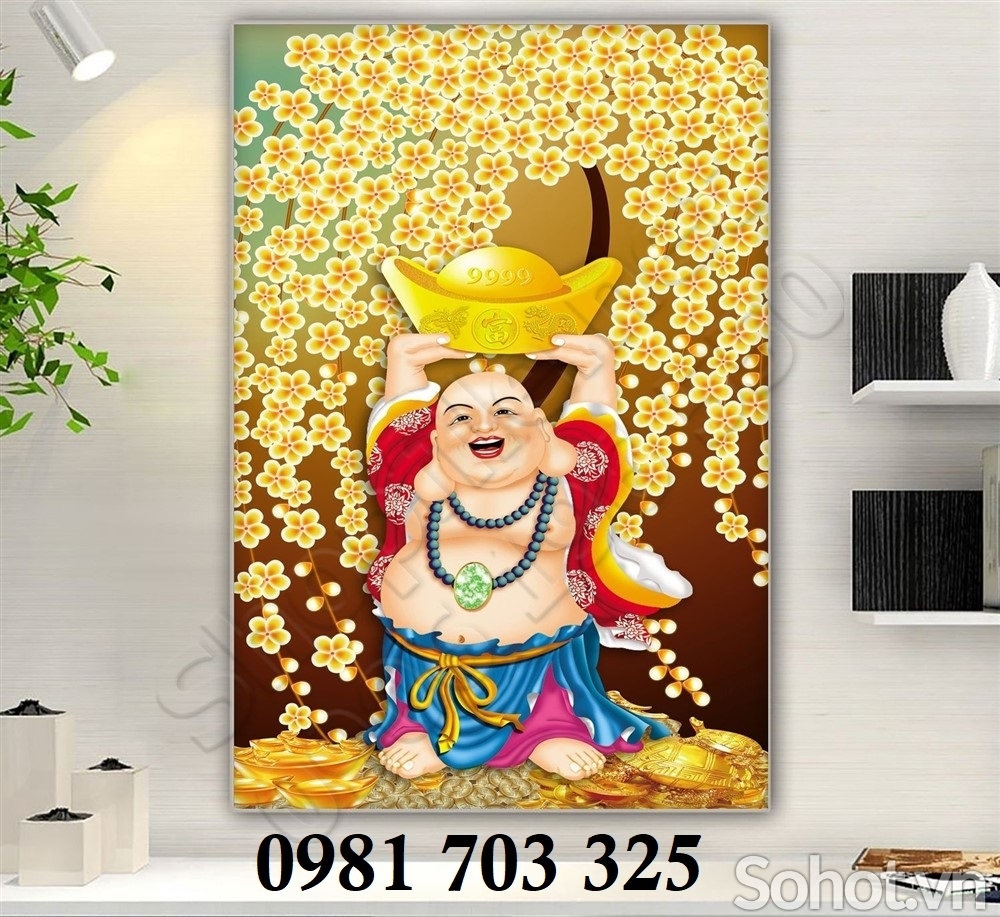Tranh gạch phật di lặc 3D đẹp