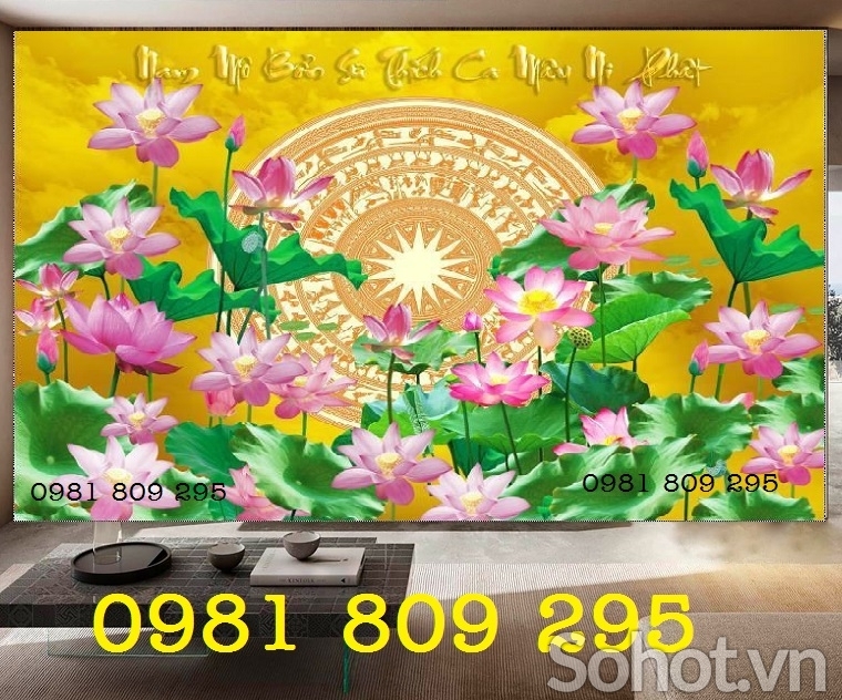 Mẫu gạch trang trí hoa sen