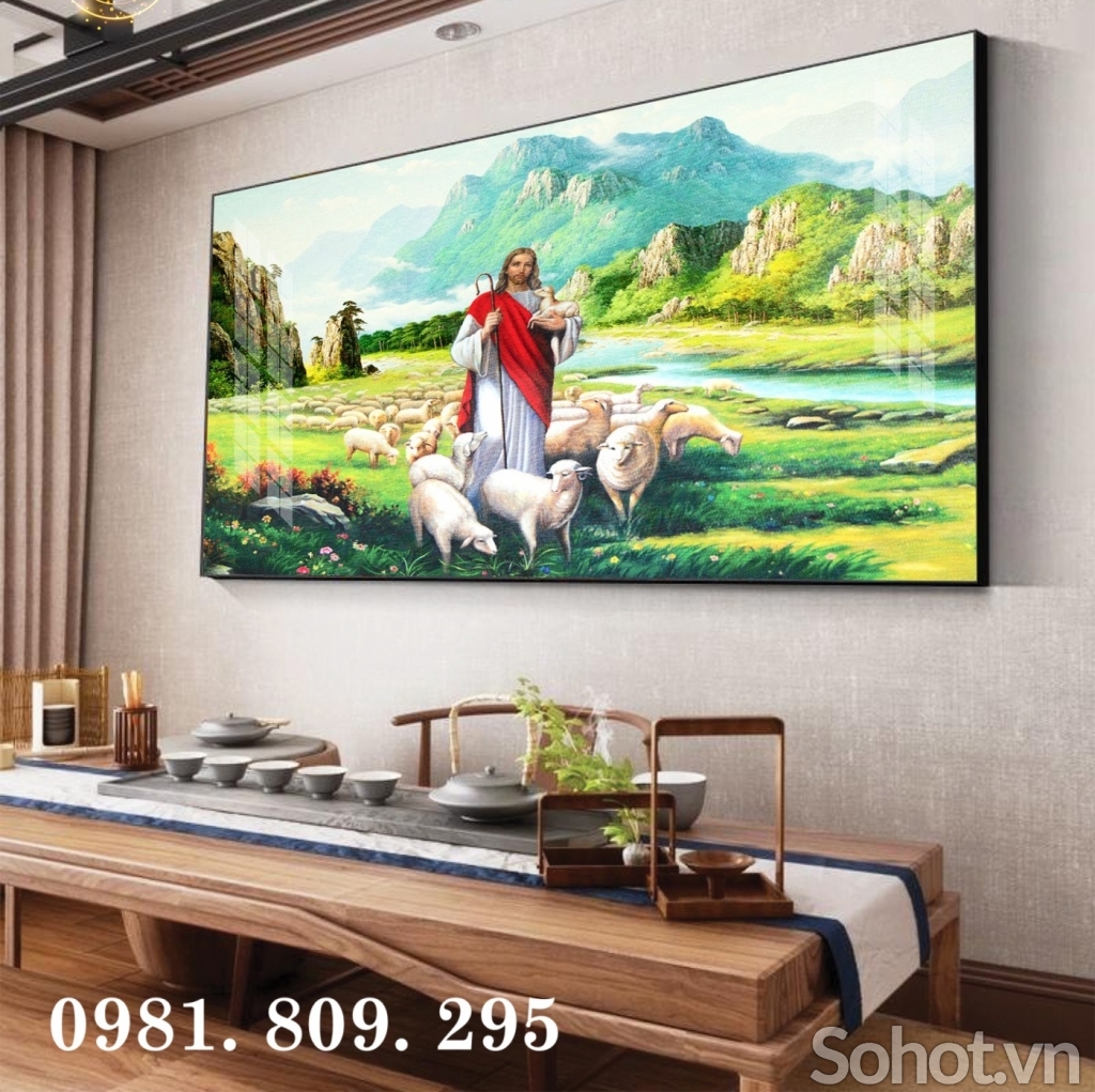 Tranh 3d công giáo , gạch tranh chú chăn chiên