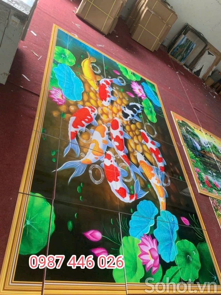 Ảnh thực tế gạch tranh 3d
