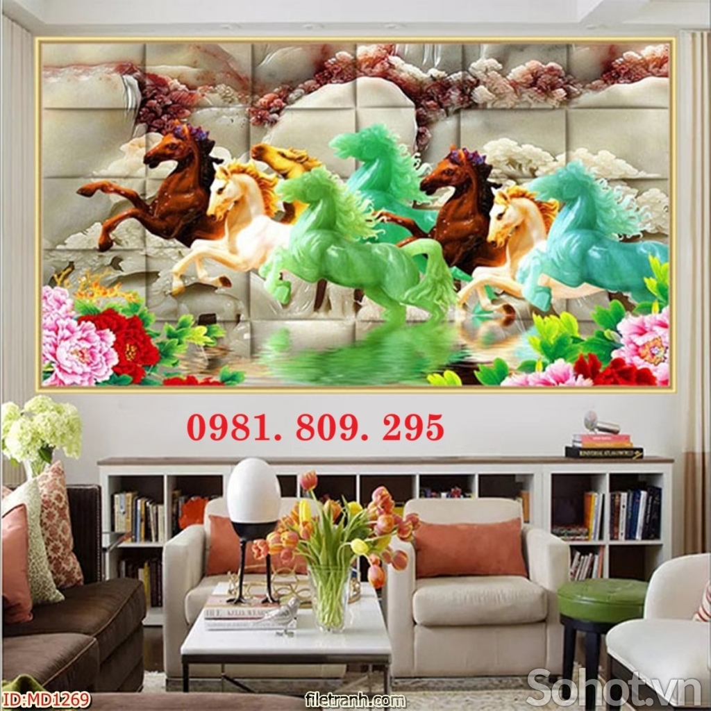 Gạch 3d ngựa , gạch tranh