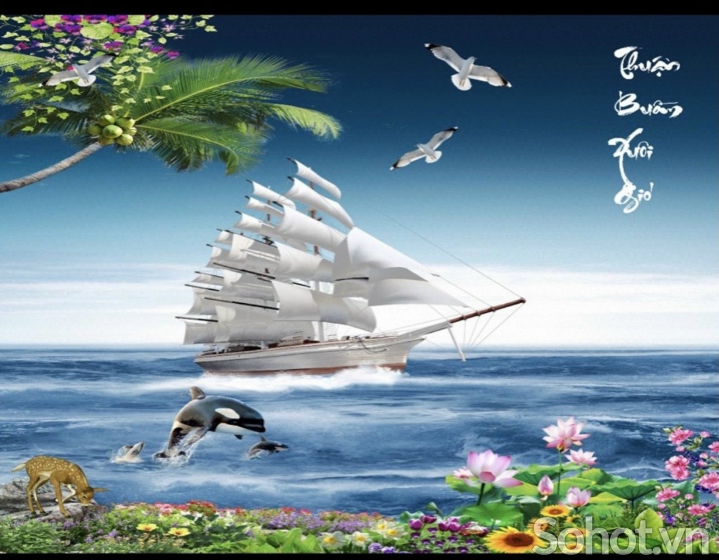 Gạch tranh thuyền buồm