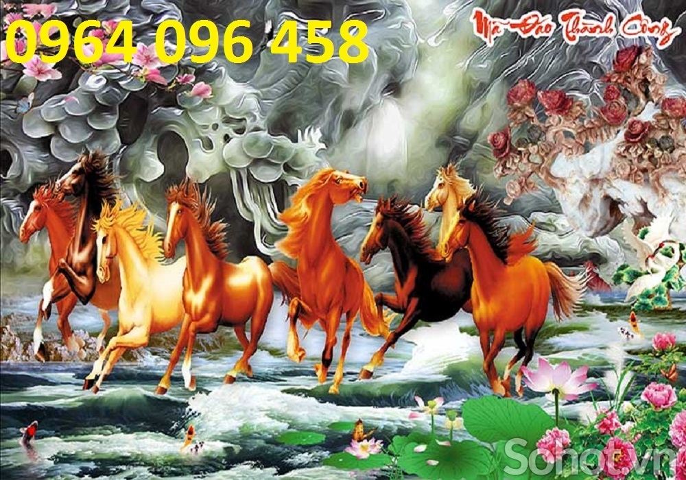 Tranh gạch men 3d mã đáo thành công - LDAZ22