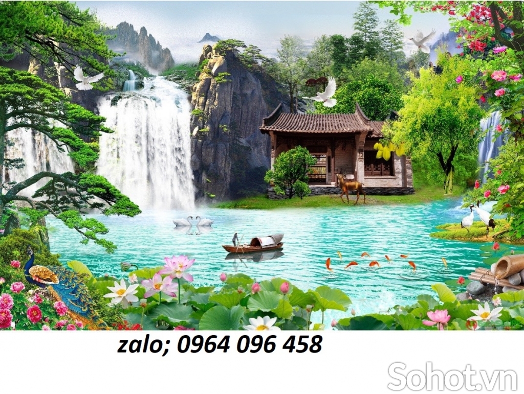 Tranh cảnh đồng quê tranh gạch 3d cảnh đồng quê - HD33