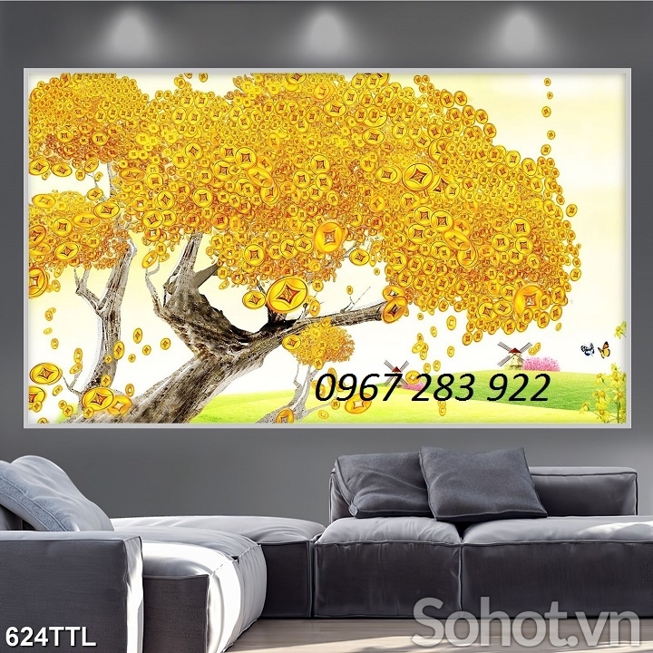 Tranh phong thủy 3d ốp tường đẹp