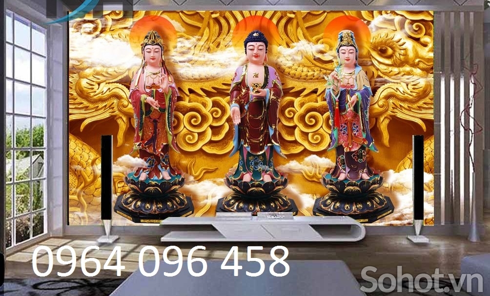 Tranh gạch 3d phật quan âm - BVC44