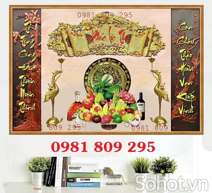 Gạch tranh , tranh gạch men phòng thờ