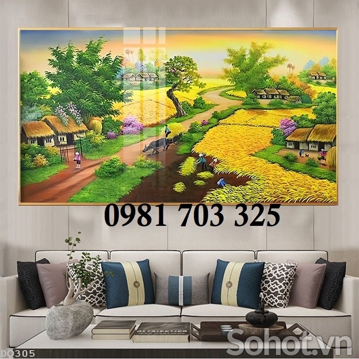 Gạch tranh 3D đồng quê đẹp