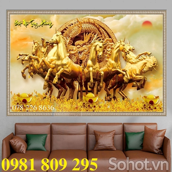 Gạch 3d ngựa - tranh gạch mã đáo thành công 3d