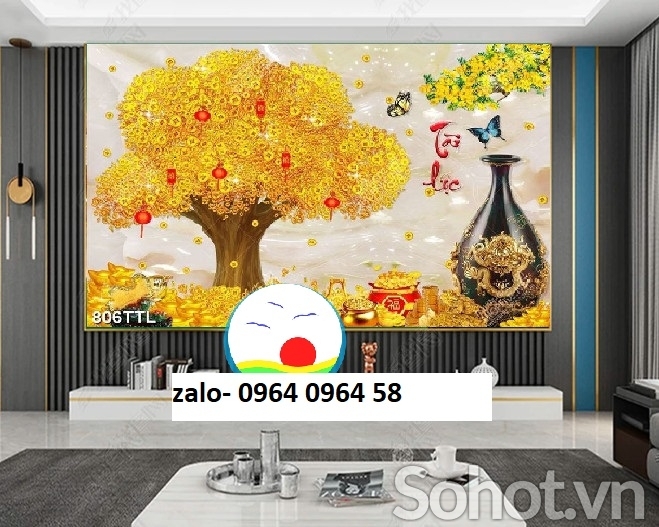Tranh gạch 3d phong thủy hút tài lộc - NB73