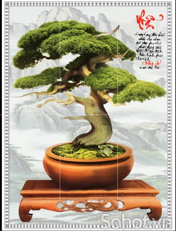 Tranh gạch 3d cây cảnh - VCC8