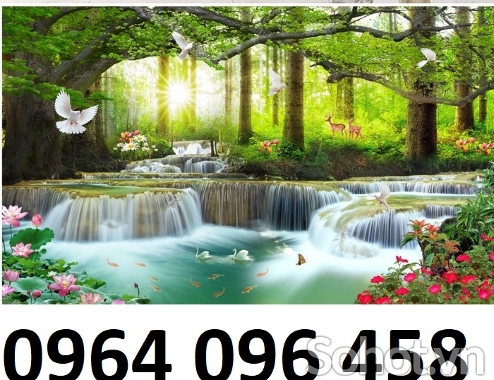 Tranh phong thủy phòng khách tranh gạch 3d