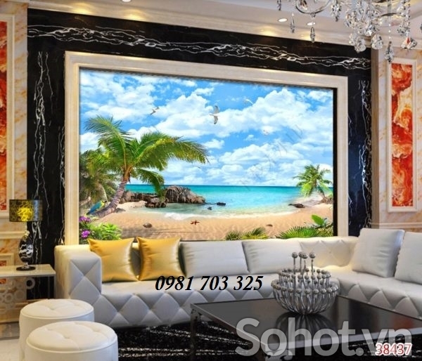 Tranh gạch 3D- tranh cảnh biển