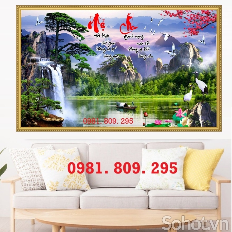 Tranh gạch 3d , gạch tranh thác nước HQ991