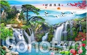 tranh gạch 3d ốp tường tranh phong cảnh - BVC34