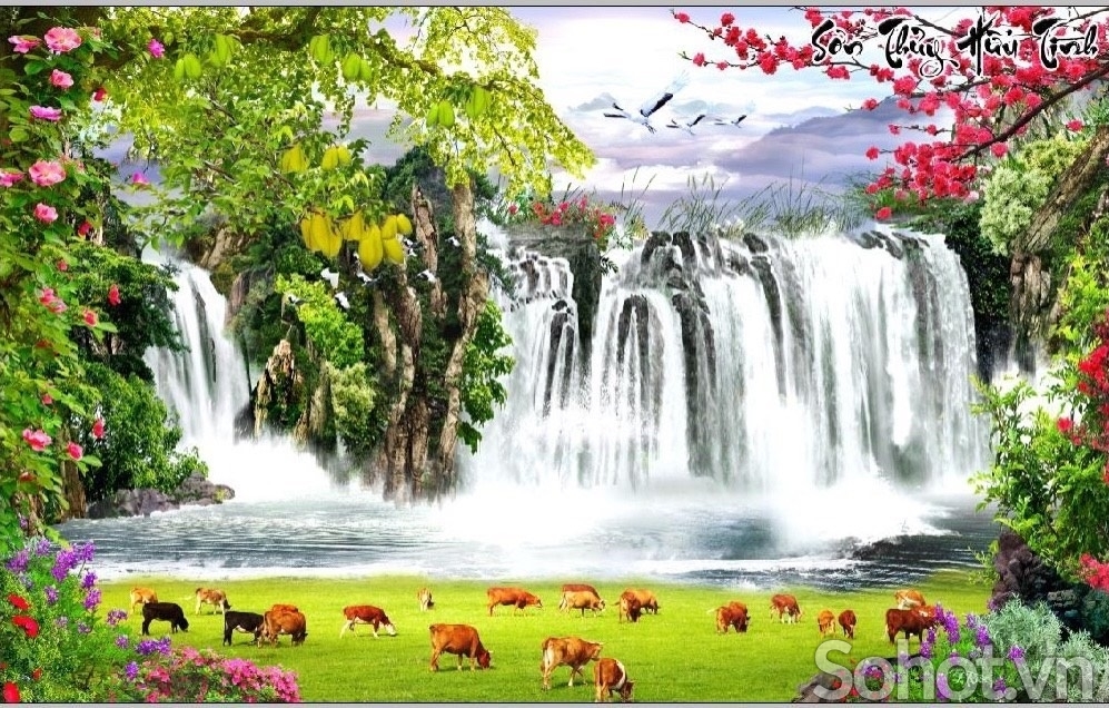 Tranh gạch 3d sơn thủy hữu tình - 622XX