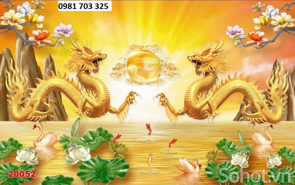 Tranh rồng- tranh gạch men 3D