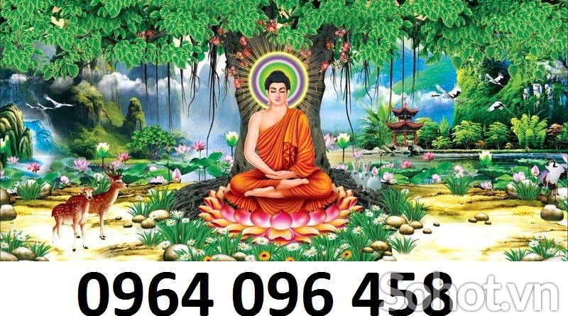 Tranh gạch 3d ốp tường phật phòng thờ - SHJ97