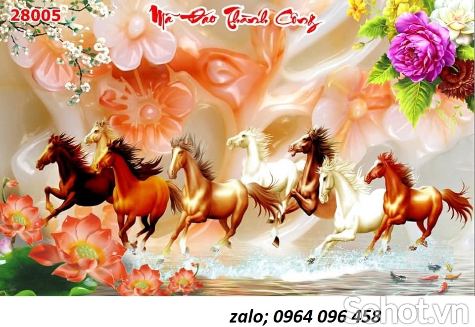 Tranh phong thủy 3d - tranh gạch 3d phong thủy - FDS66