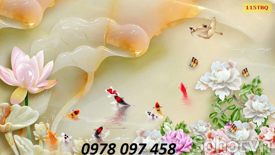 Trang trí phòng khách - tranh giả sứ ngọc