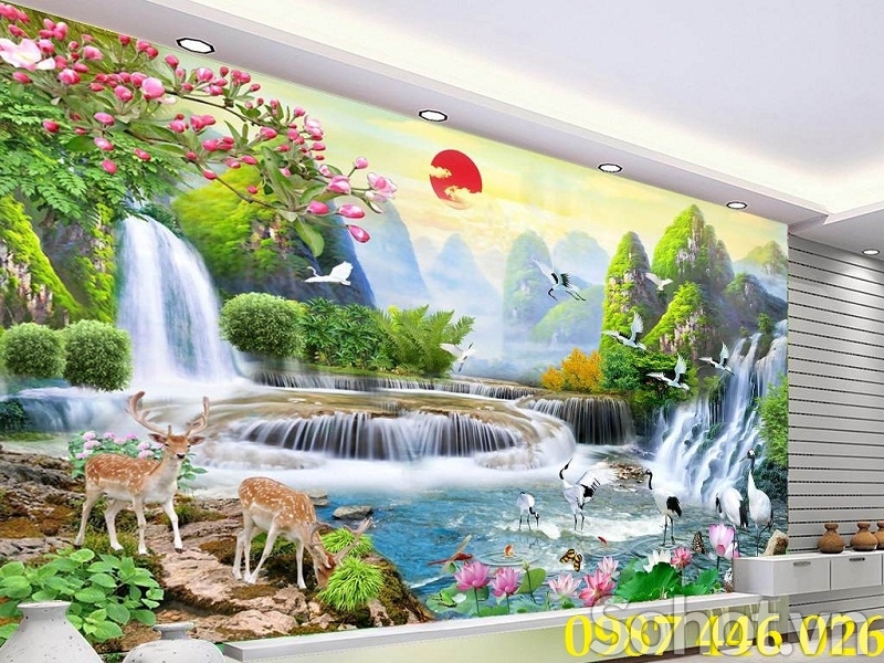 Tranh dán tường, gạch 3d tranh trang trí