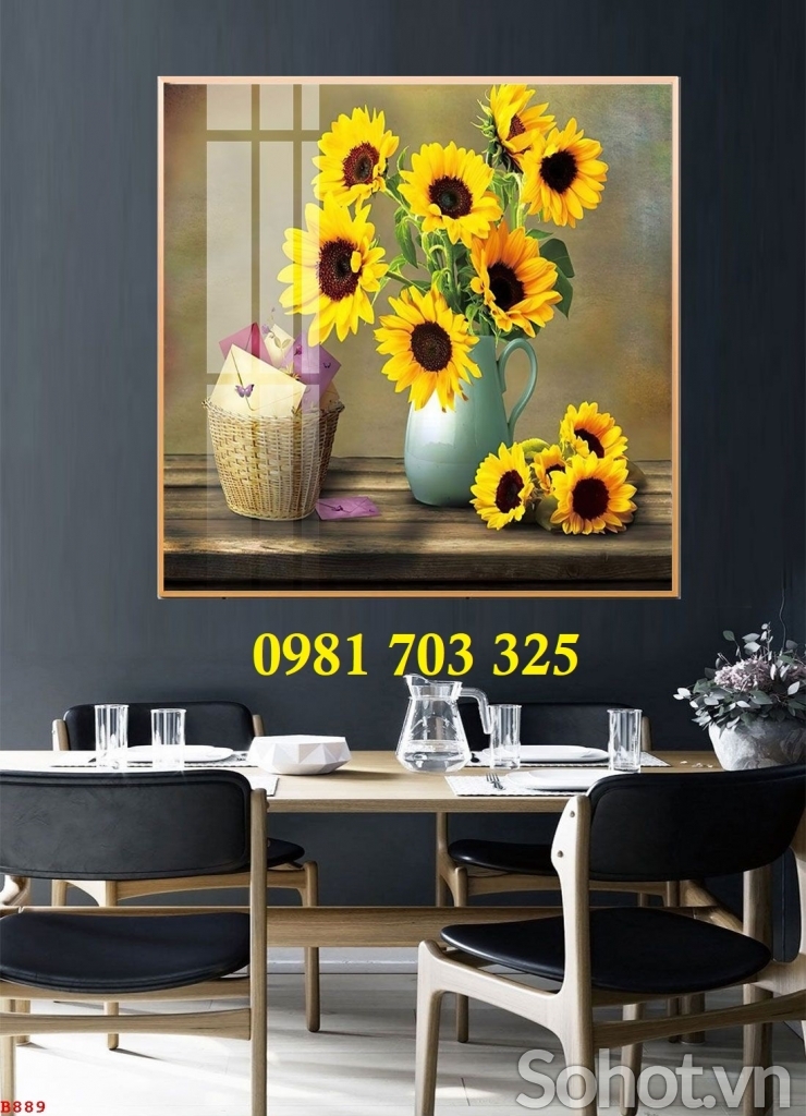 Tranh bình hoa, gạch tranh 3D