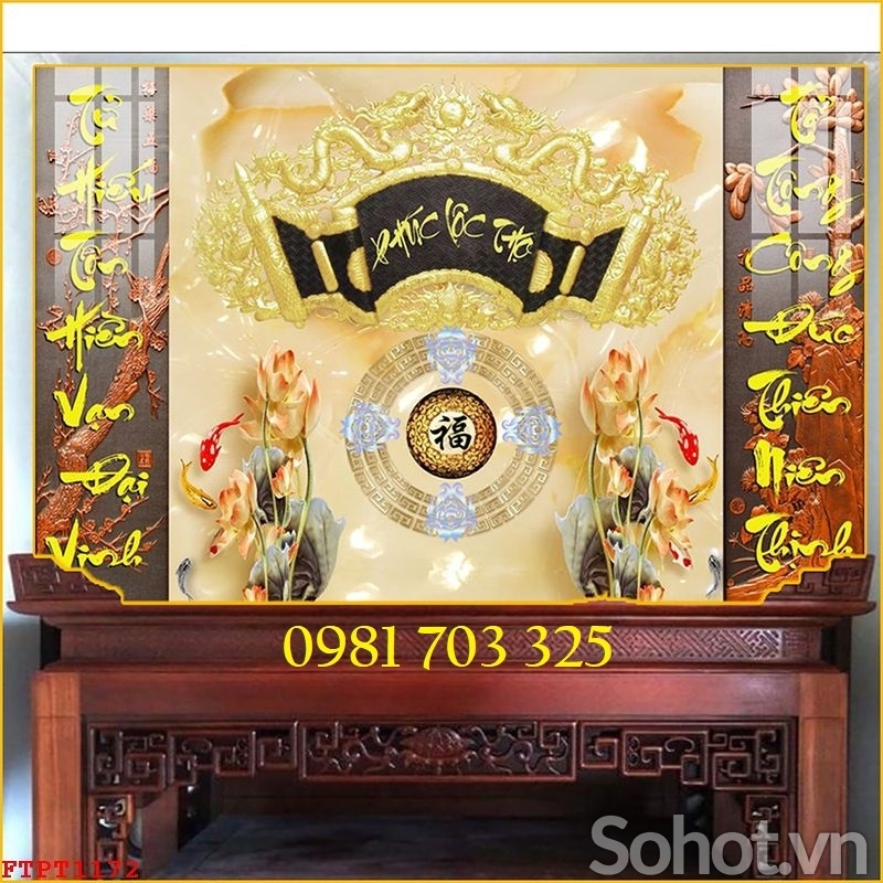 Tranh gạch ốp phòng thờ