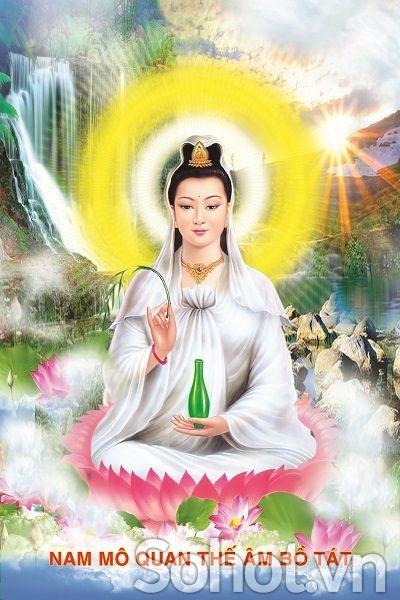 Tranh gạch 3d phật quan âm - SKM65