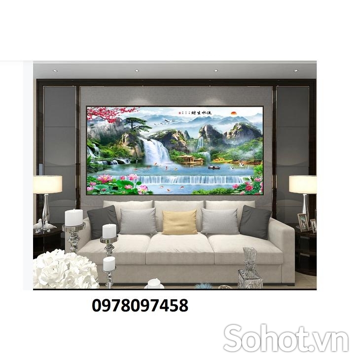 Tranh gạch 3D - tranh thác nước