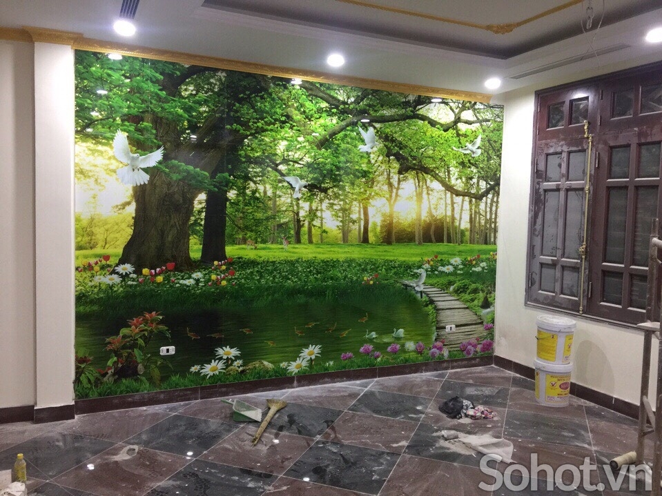 Tranh gạch 3d - gạch tranh 3d trang trí phòng khách - KDSX32