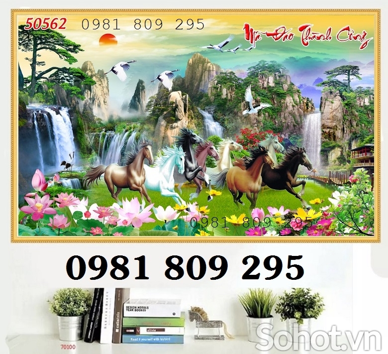 Tranh ngựa , gạch tranh 3d