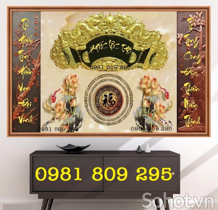 Tranh gạch - gạch 3d chim hạc ban thờ