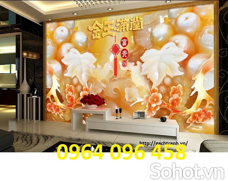 Tranh gạch hoa ngọc 3d - KDX33