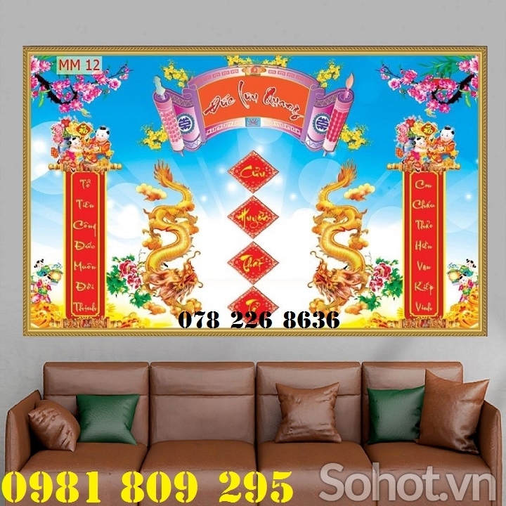 Gạch tranh 3d - tranh trang trí phòng thờ