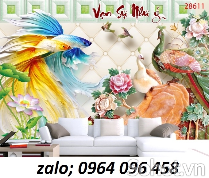 Tranh gạch phòng khách 3d - 577C