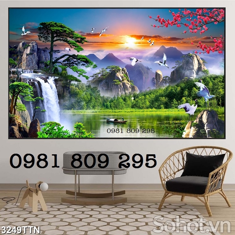 Tranh gạch men - tranh phong cảnh 3d