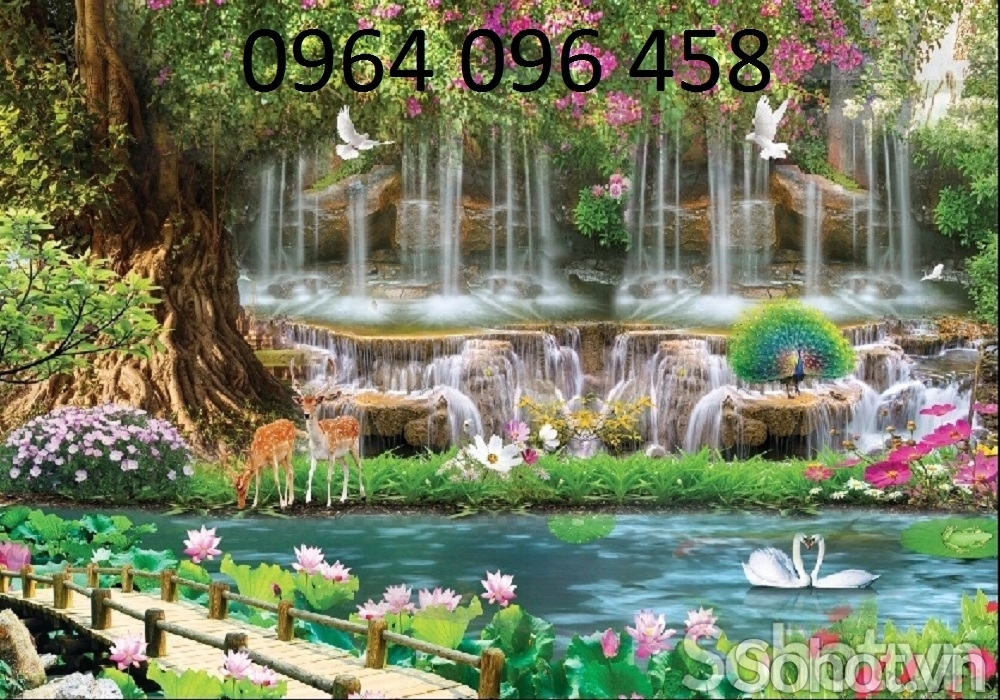Tranh gạch 3d ốp tường phong cảnh đẹp - KDVC54