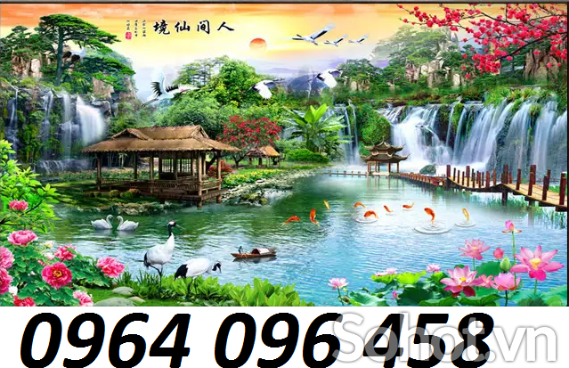 Tranh gạch 3d ốp tường phong cảnh đẹp - 899CP